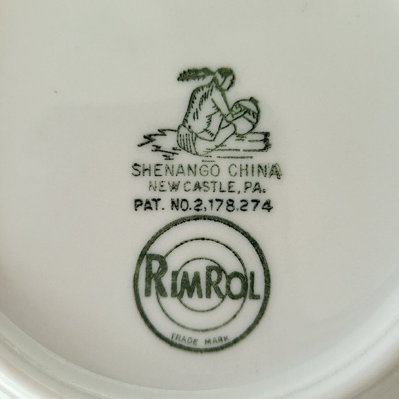 2 Vintage Shenago China RimRol Blue Edgemere Dessert Bread and Butter Plates - Picture 4 of 4